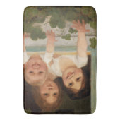 Drie kinderen aan het raam badmat (Voorkant Verticaal)