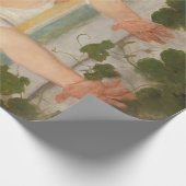 Drie kinderen aan het raam cadeaupapier (Hoek)