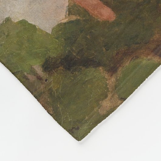 Drie kinderen aan het raam fleece deken (Hoek)