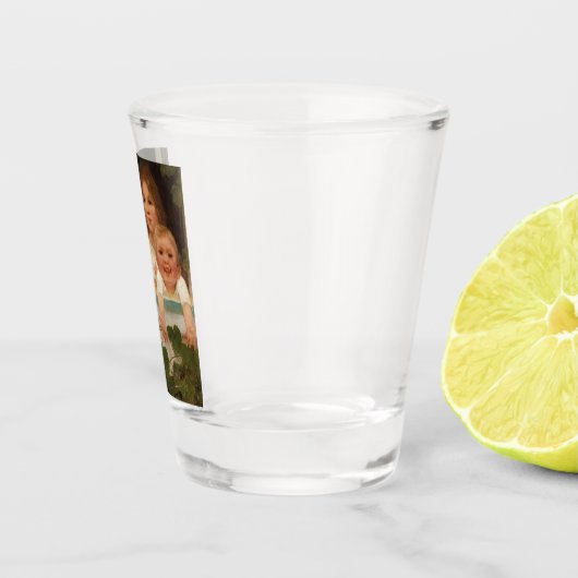 Drie kinderen aan het raam shot glas (Rechts)