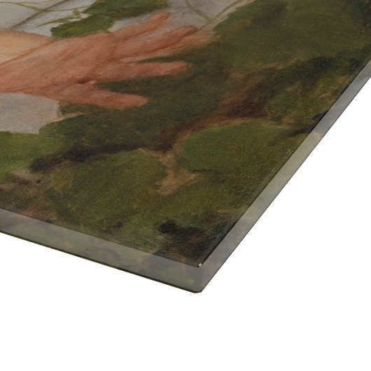 Drie kinderen aan het raam snijplank (Hoek)