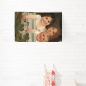 Drie kinderen aan het raam spandoek (Insitu)