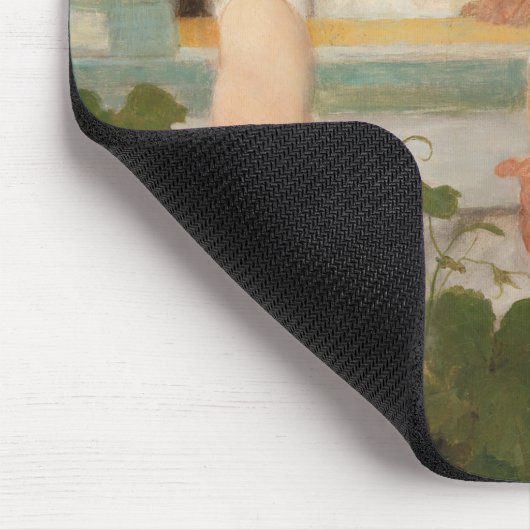 Drie kinderen bij het raam muismat (Hoek)