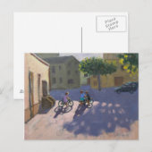 Drie kinderen met fietsen Spanje Briefkaart (Voorkant / Achterkant)