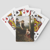 Drie kinderen plukken wilde bessen in het bos pokerkaarten (Achterkant)