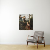 Drie kinderen plukken wilde bessen in het bos wandkleed (In situ)