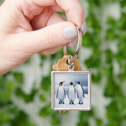 Drie King Penguins Sleutelhanger (Hand)