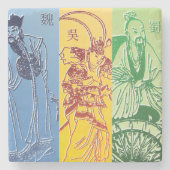 Drie Kingdoms Stenen Onderzetter (Voorkant)