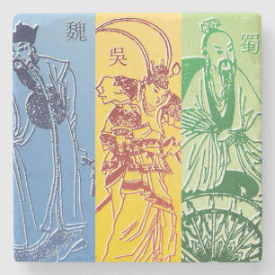 Drie Kingdoms Stenen Onderzetter