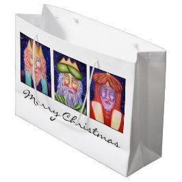 Drie Kings Art Kerstmis Large Cadeautasje