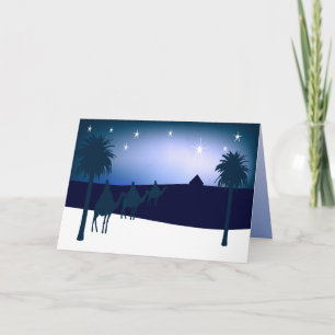 Drie Kings Bethlehem Christelijke kerstkaart Feestdagen Kaart