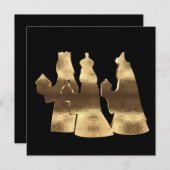 Drie Kings Day Black en Gold Happy Epiphany Feestdagenkaart (Voorkant / Achterkant)