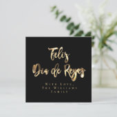 Drie Kings Day Epiphany Feliz Dia de Reyes Feestdagenkaart (Staand voorkant)