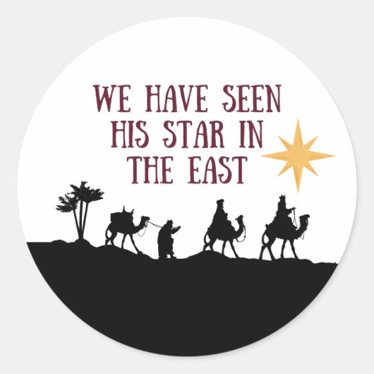 Drie Kings Epiphany Star in East Whimsical Ronde Sticker (Voorkant)