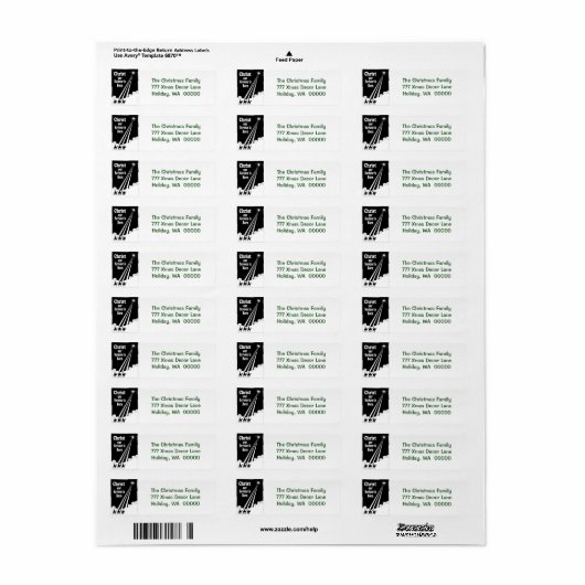 Drie Kings-kerstkaartjes retourneren Etiket (Full Sheet)