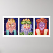 Drie Kings kerstkunst Poster (Voorkant)