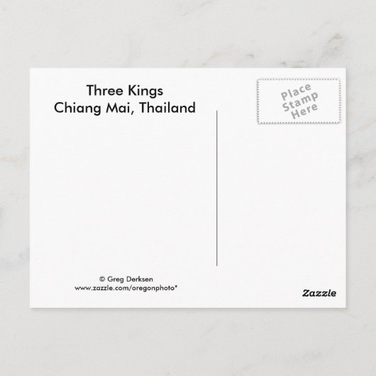 Drie Kings Monument Briefkaart (Achterkant)