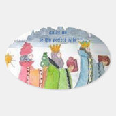 Drie Kings Ovale Sticker (Voorkant)