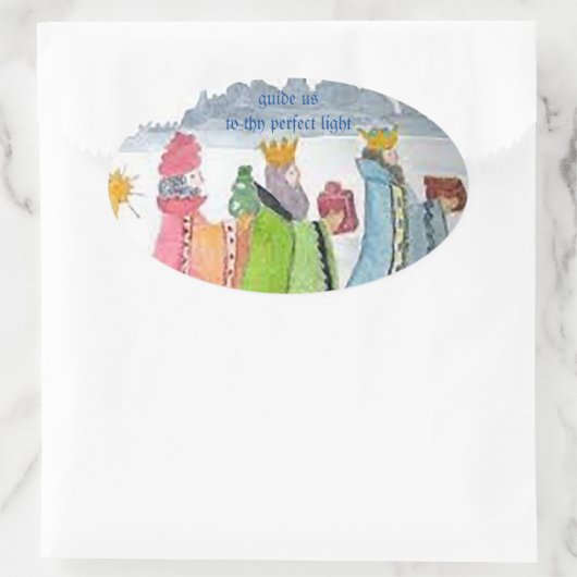 Drie Kings Ovale Sticker (Tas)