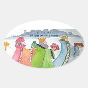 Drie Kings Ovale Sticker