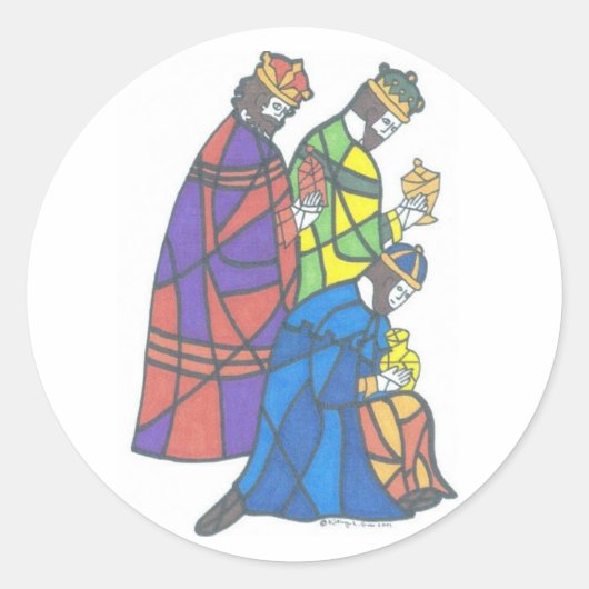 Drie Kings Ronde Sticker (Voorkant)