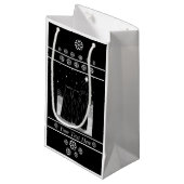 Drie kings sterren zwarte en witte kerst klein cadeauzakje (Voorkant Gekanteld)