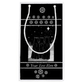 Drie kings sterren zwarte en witte kerst klein cadeauzakje (Voorkant)