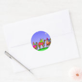 Drie Kings volgen kerstster Ronde Sticker (Envelop)