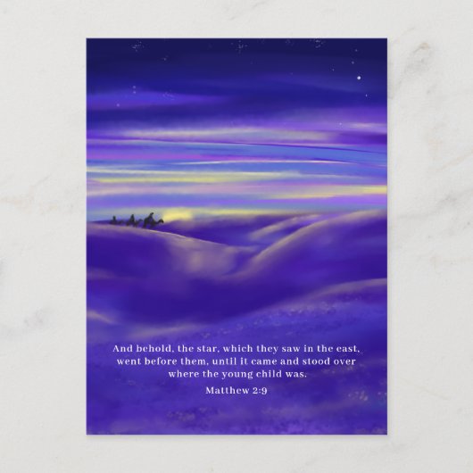 Drie Kings waterverf Religieuze Budget Feestdagenkaart (Voorkant)