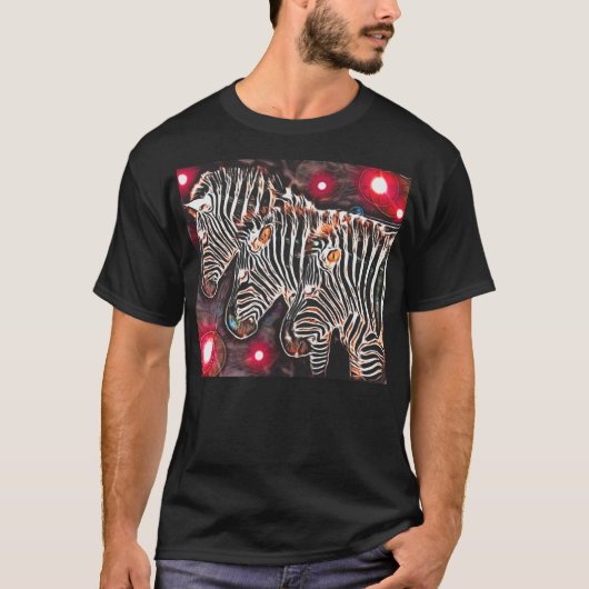 *Drie Kings* Wild Zebra trio Design T-shirt (Voorkant)