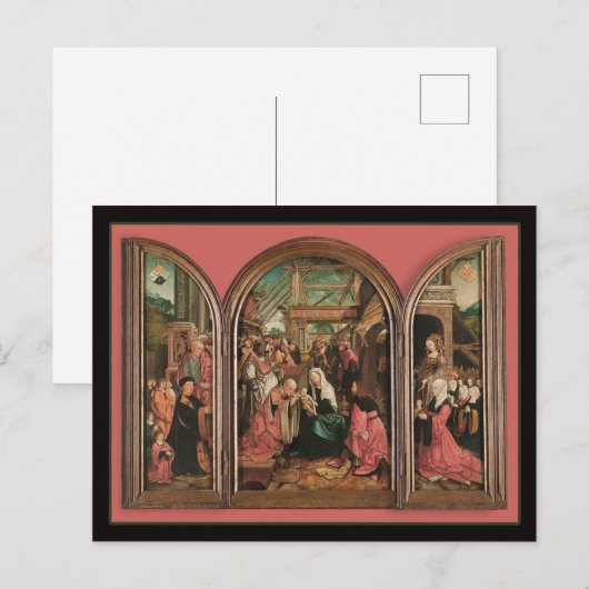 Drie Kings Worship Baby Jesus Briefkaart (Voorkant / Achterkant)