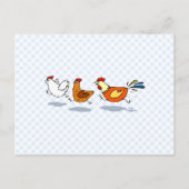 Drie kippen briefkaart (Voorkant)