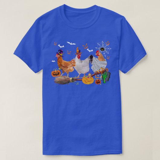 Drie kippen Halloween Mummy Witch Scary Pumpkin T-shirt (Design voorkant)