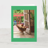 Drie kippen-inktprik notitiekaartje (Voorkant)