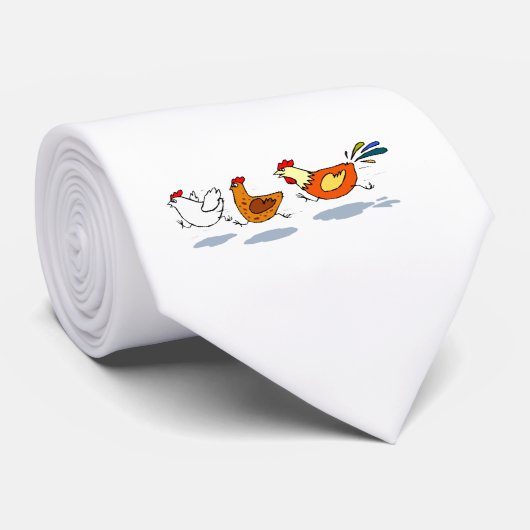 Drie kippen stropdas (Opgerold)