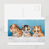 Drie Kittens, Cat, Louis Wain Briefkaart (Voorkant / Achterkant)
