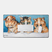 Drie Kittens, Cat, Louis Wain Bureaumat (Keyboard & Muis)