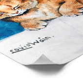 Drie Kittens, Cat, Louis Wain Poster (Hoek)