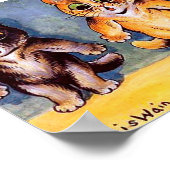 Drie Kittens en Beetle, Louis Wain Poster (Hoek)