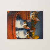 Drie Kittens in bloempotten, puzzel Legpuzzel (Horizontaal)