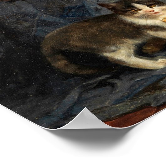 Drie Kittens | Julius Adam de Jongere Poster (Hoek)