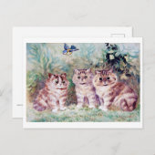 Drie Kittens, Louis Wain Briefkaart (Voorkant / Achterkant)