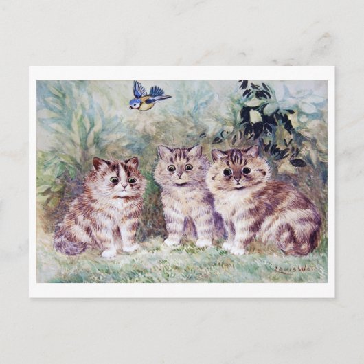 Drie Kittens, Louis Wain Briefkaart (Voorkant)