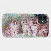 Drie Kittens, Louis Wain Case-Mate iPhone Case (Achterkant (horizontaal))