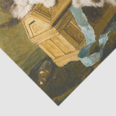 Drie Kittens met een kast & blauw lint, Ronner Tissuepapier (Detail)