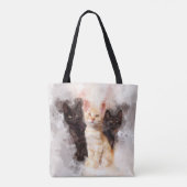 Drie kittens schattig en mooie waterverf tote bag (Achterkant)