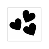 Drie klassieke Schattigee Solid Hearts Minimalist Rubberstempel (Afrduk)