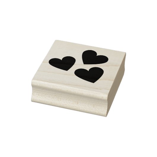 Drie klassieke Schattigee Solid Hearts Minimalist Rubberstempel (Stempel)