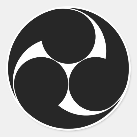 Drie klauwen (Jinuki) Ronde Sticker (Voorkant)