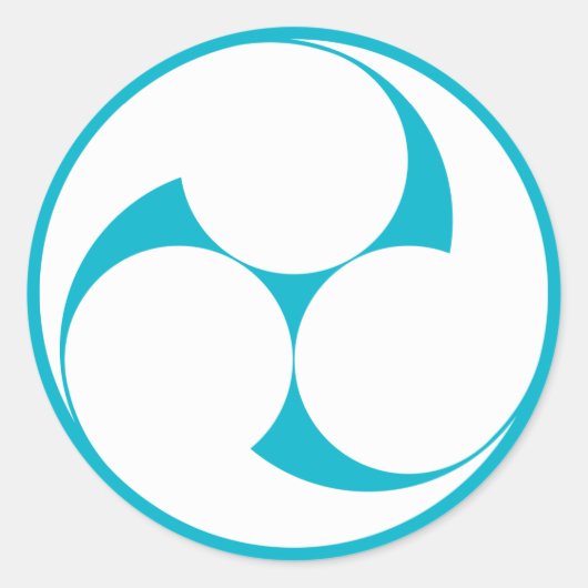 Drie klauwen (Jinuki) Ronde Sticker (Voorkant)